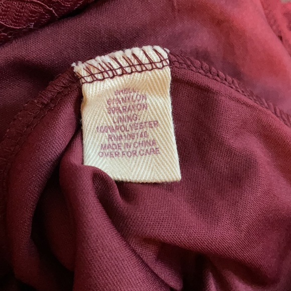 Altar’d State Maroon Lace Dress w/ Sleeves - Picture 5 of 5